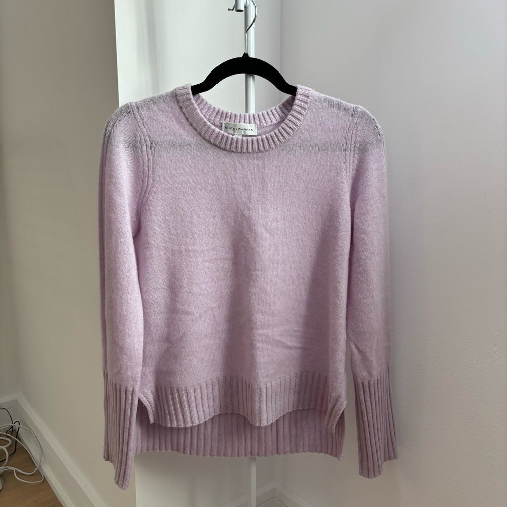 White+Warren purple 100% cashmere sweater